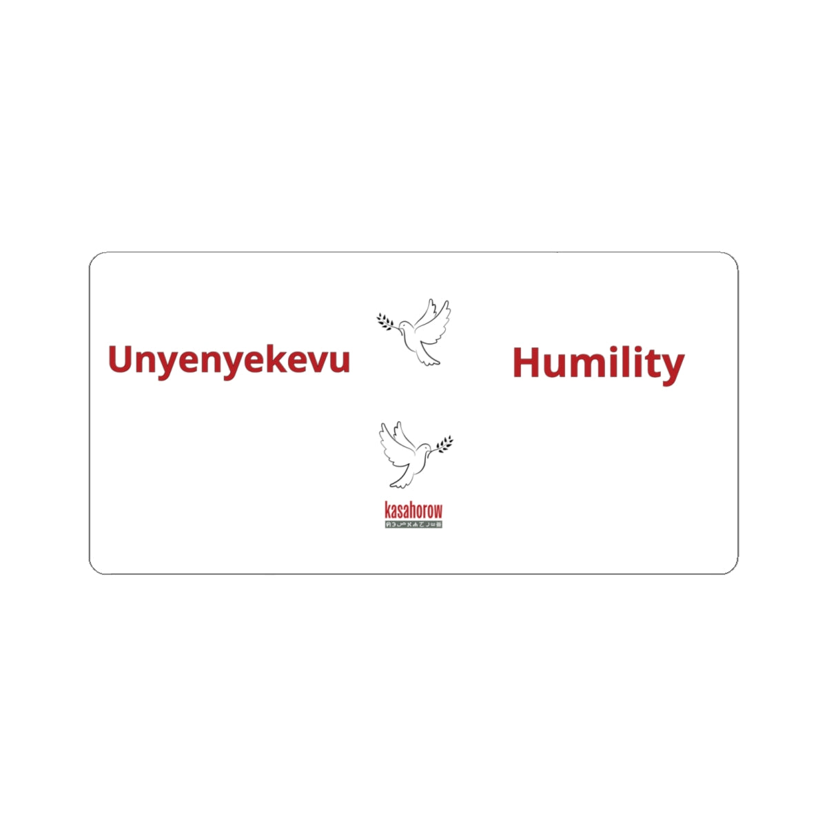 "Humility" Sticker · English Swahili
